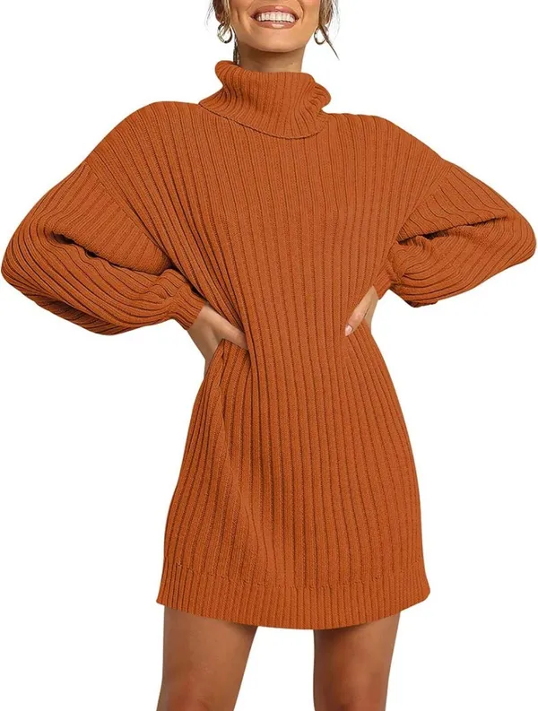 Orange Sweater Dress - Image 5