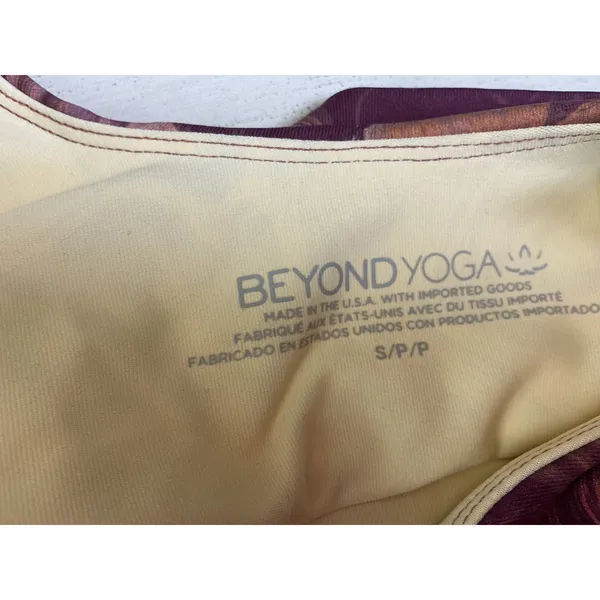 Beyond Yoga Womens Small Plum‎ Copper Marble High Neck Racerback Athletic Tank - Image 5