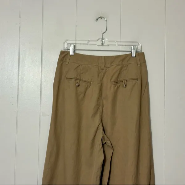 Madewell The Harlow Wide Leg Pants Drapey Twill Tan Khaki Size 6 High Rise - Image 7