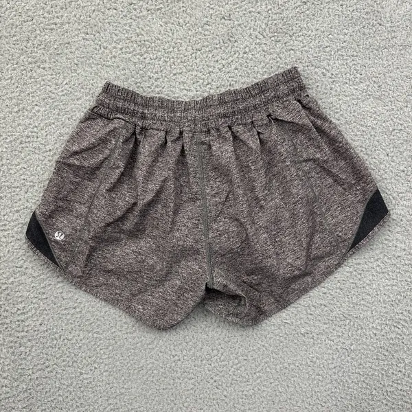 Lululemon Hotty Hot Shorts Low Rise 4" Heather Lux Gray Athletic Women's 6 - Image 2