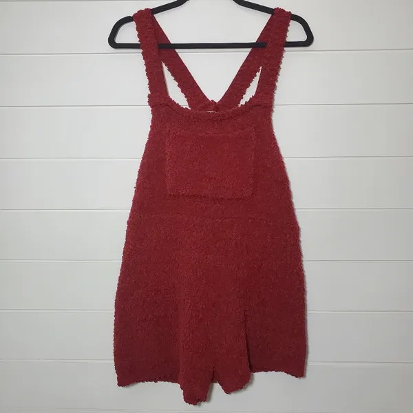 Blue Blush‎ Red Sherpa Romper Size S - Image 2