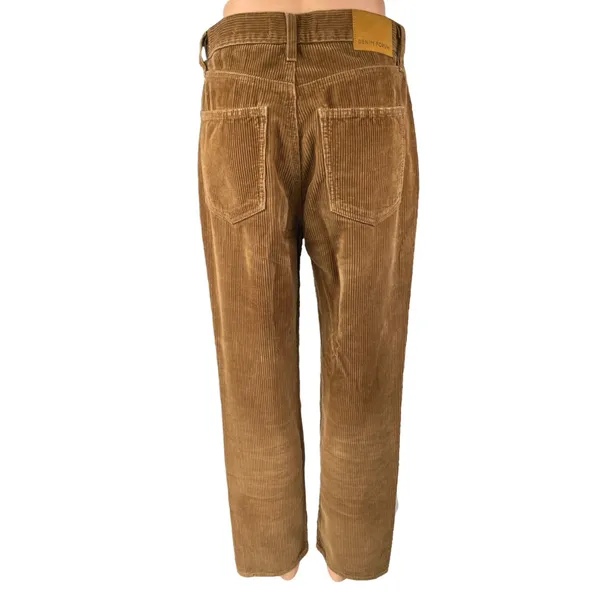 Aritzia Denim Forum The Joni High Rise Loose 29L Brown Corduroy Relaxed Pants 26 - Image 3