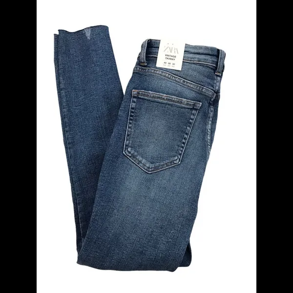 Zara skinny torn Vintage high rise jeans-8 - Image 11