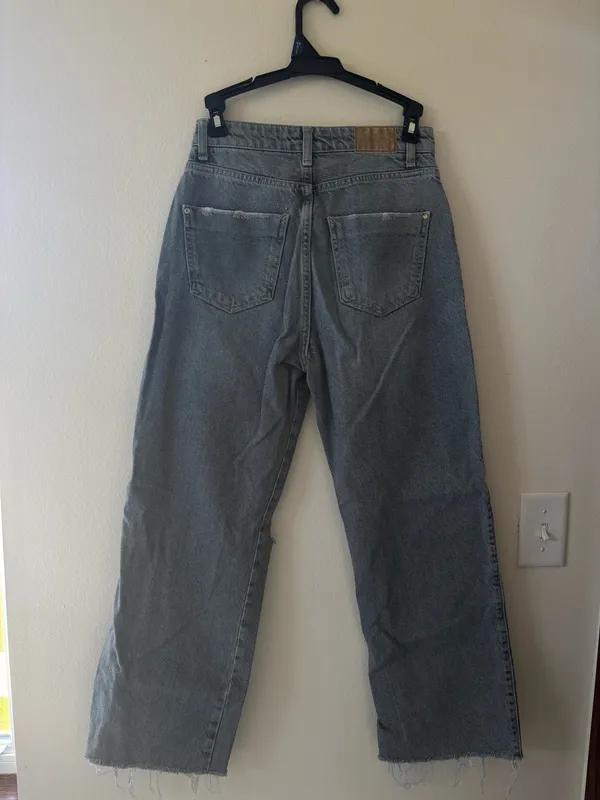 Zara light blue and grey denim jeans women’s size 2 - Image 2