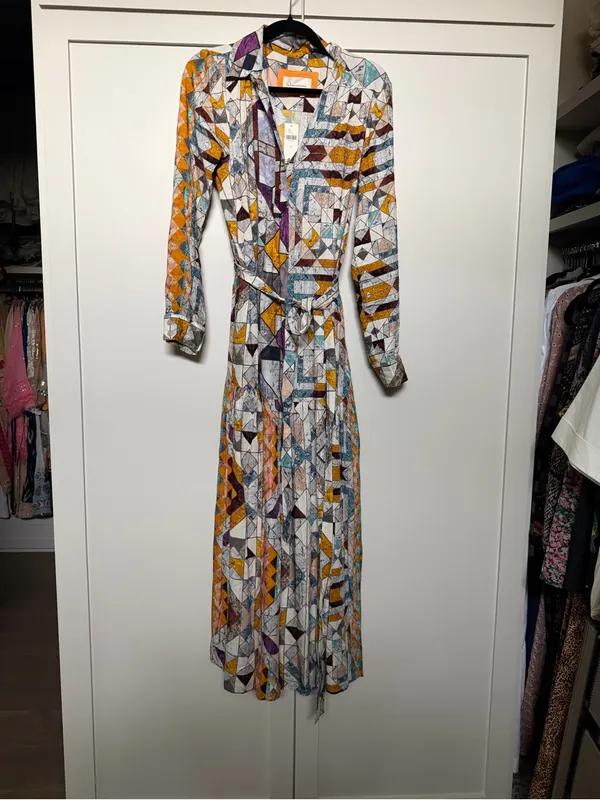 Anthropologie Flounced abstract maxi NWT - Image 5