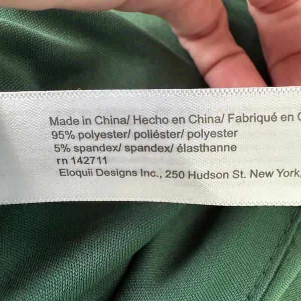 Eloquii Ruched V-Neck Sheath Dress 16 Green Long Sleeve Party Wedding Guest Chic - Image 9