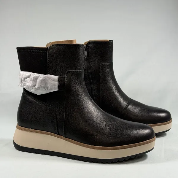 Clarks Collection Size-7M‎ Womens Zylah Rose Chelsea Boot Black Leather - Image 5