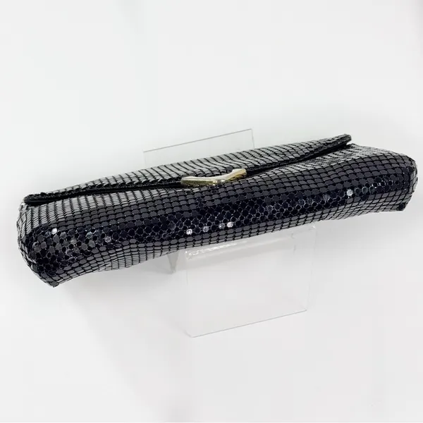 Mesh Chainmail Envelope‎ Clutch Bag Black Evening Party - Image 6