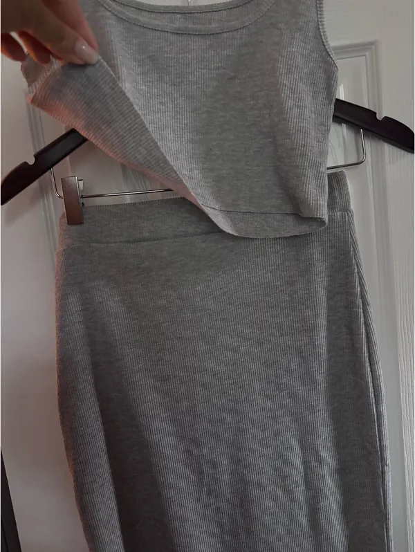 Matching Skirt Set Gray - Image 2
