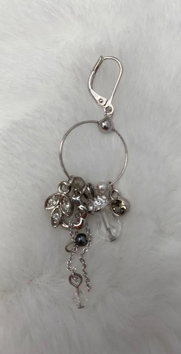 Adrian Buckley NIB England Jewellery Silver Multi-Charm Dangle Earrings - Image 9