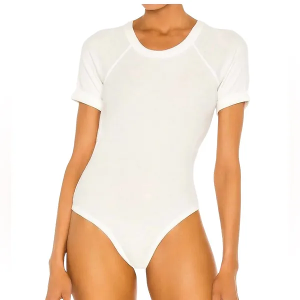 NWT The Line By K Remy Short Sleeve Bodysuit Ivory Size M - Image 12