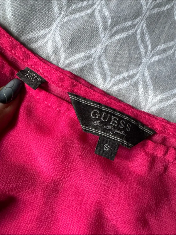 Guess Ombre Pink to Red Short Sleeve Top - Image 3