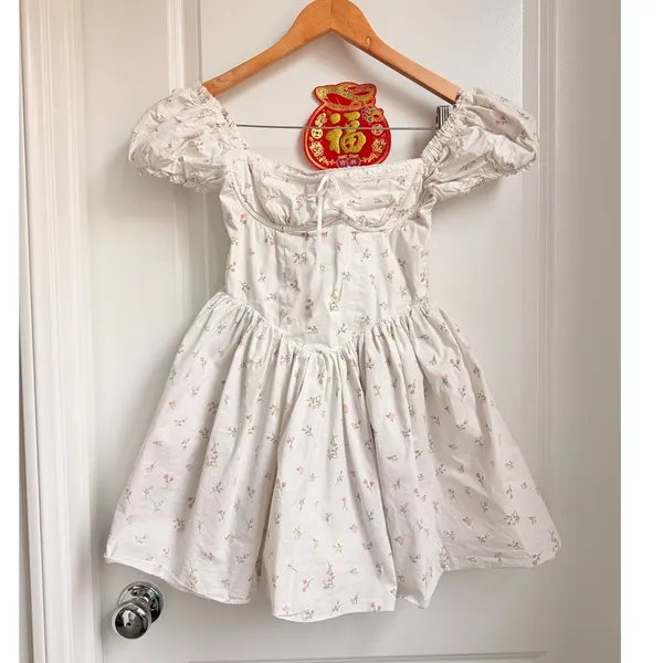 Babyboo Penelope Milkmaid Mini Dress Tea Party Bridgerton Small‎ Spring Summer - Image 4