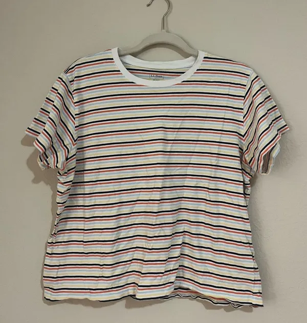 LL Bean Striped Short Sleeve Shirt - Image 2
