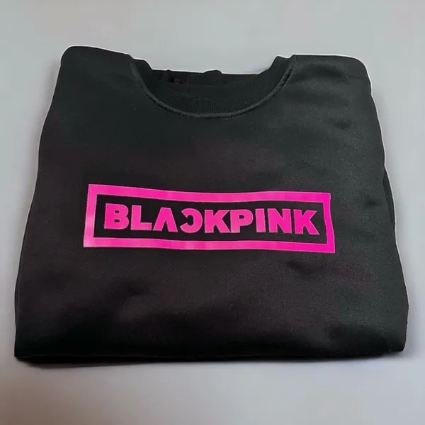 BLACKPINK JENNIE Kpop Black Long-Sleeve Pullover Sweatshirt - Image 3