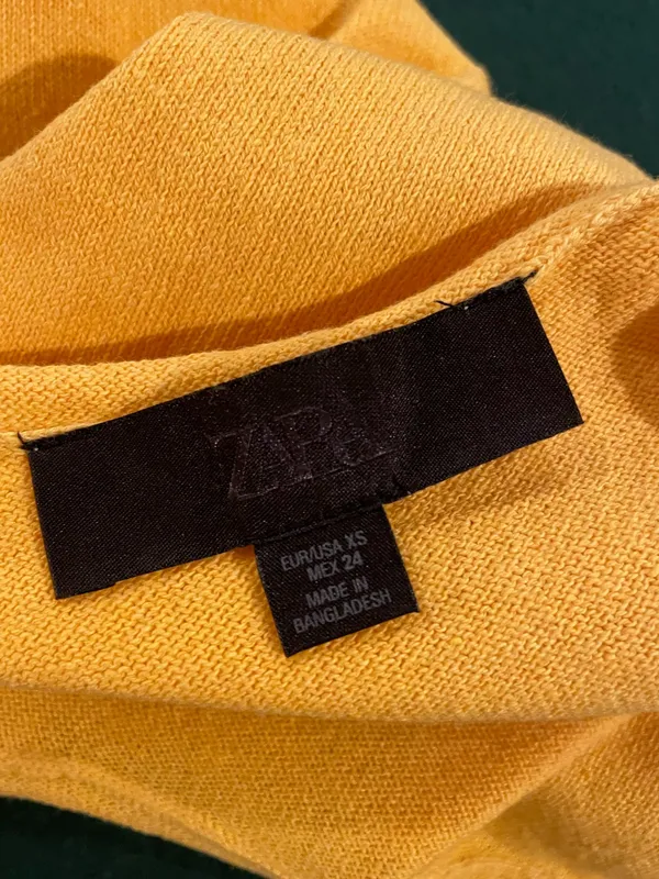 Zara Fine Knit Tank Top - Yellow - Image 3