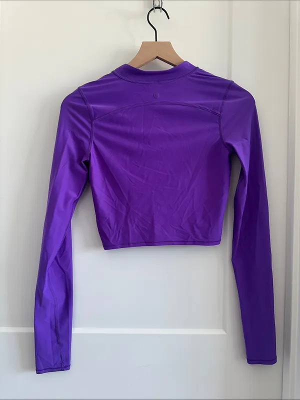 Purple Lululemon cropped nylon quarter zip - Image 5