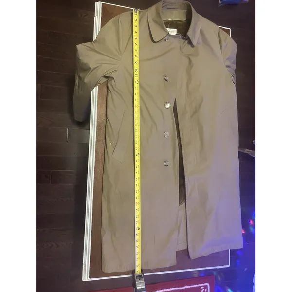 Vintage London Fog W/removable Lining. Long Coat With Furry Warm Inside 42L Tan - Image 10