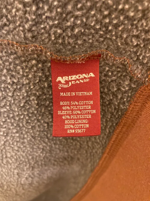 Arizona Jean Co Brown And Gray Performance Hoodie Fleece Jacket - Image 5