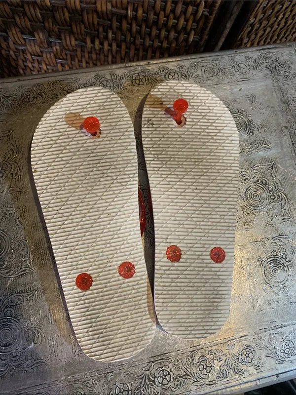 Vintage Y2K Cherry Flip Flops Size 7 - Image 2