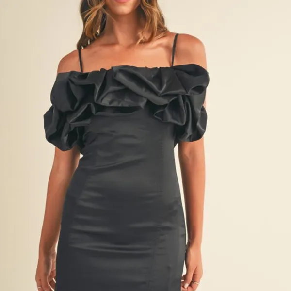 Mabel Ruffled bodycon mini dress XL - Image 4