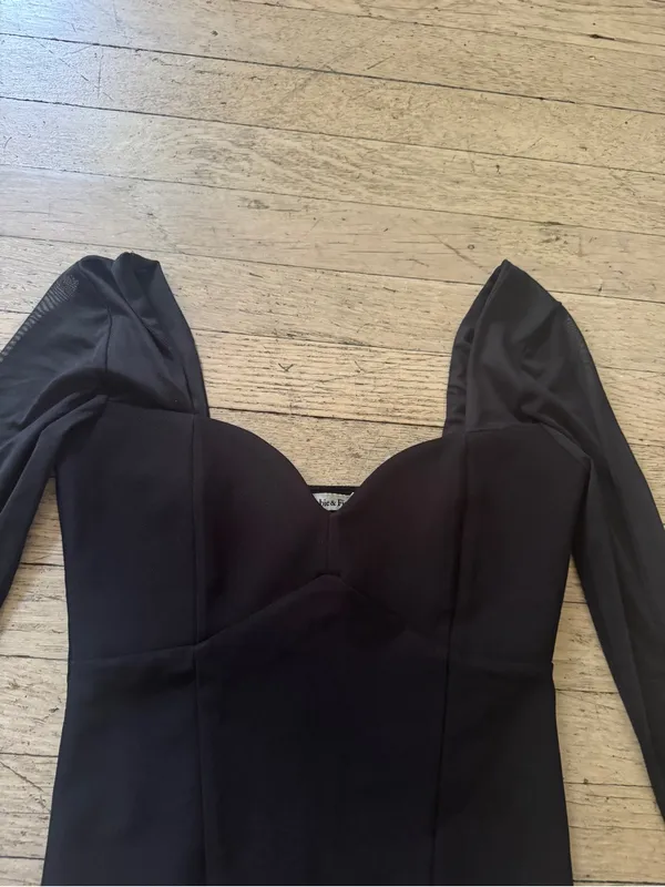 NWT Abercrombie & Fitch Black Long-Sleeve One-Piece - Image 4