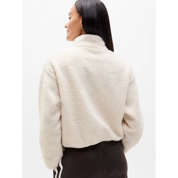 Athleta Cream In the Clouds Full Zip Bouclé Jacket Relaxed Fit Large NWOT - Image 2