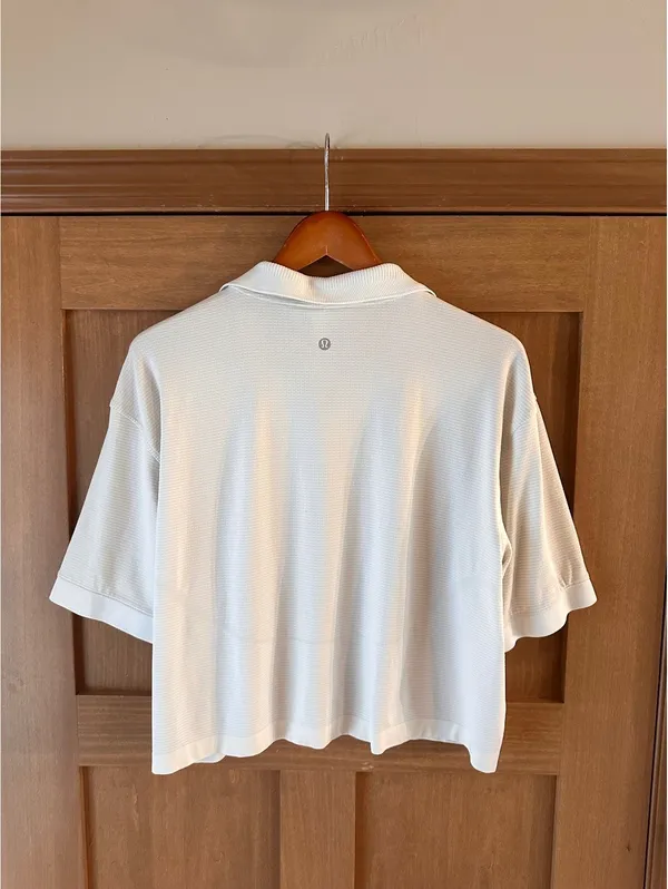 Lululemon Swiftly Tech Relaxed-Fit Polo Shirt in White Women’s size 14 LW3GMJS - Image 6