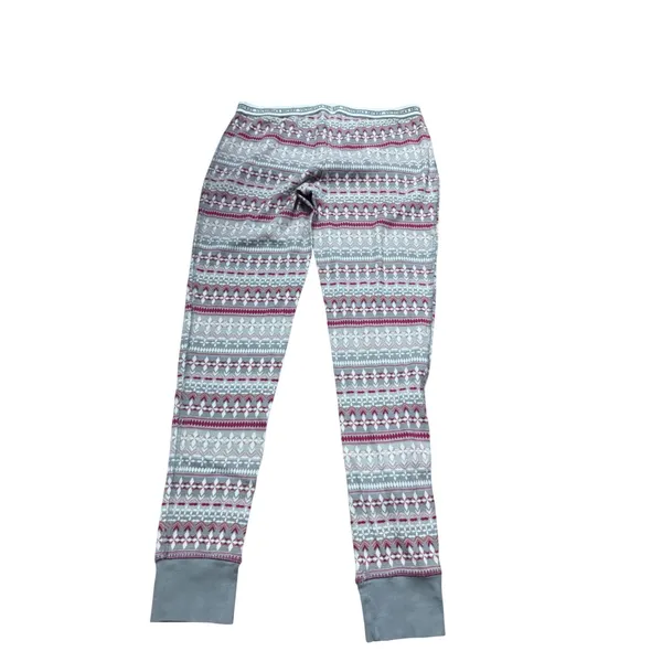 Victoria's Secret Pink‎ Fair Isle Print Thermal Leggings M - Image 2