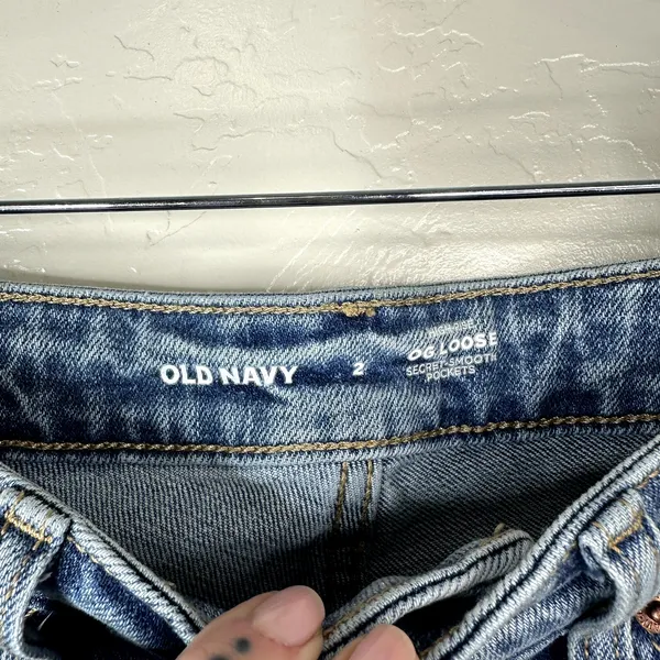 Old Navy OG LOOSE Secret-Smooth High Rise Denim High Waist Straight Leg Jeans - Image 8