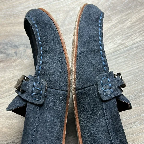 Coach Blue Suede Loafers Size 7.5 B - Image 7