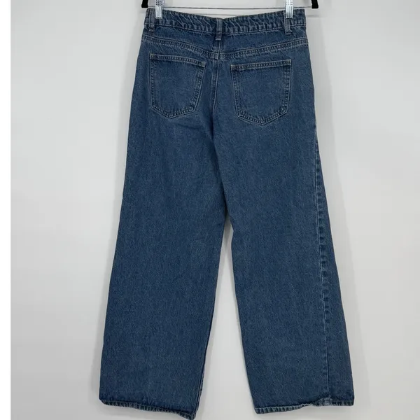Edikted Wide Leg Jeans Womens M‎ Blue Baggy Y2K Denim Pants - Image 2