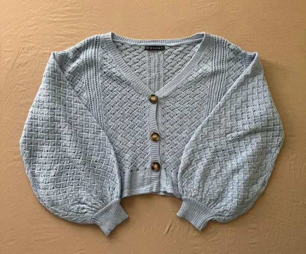 Zaful Balloon Sleeve Knit Cardigan - Image 2