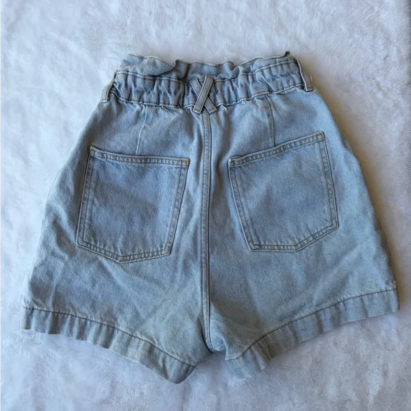 Zara paperbag denim shorts - Image 3