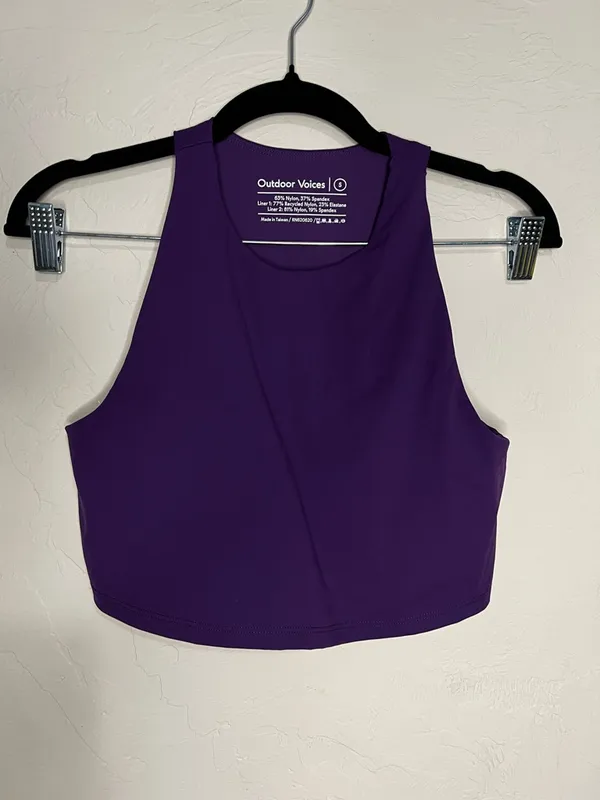 Outdoor Voices Zoom Açaí‎ Purple Shelf Bra Athletic Crop Top - Image 2