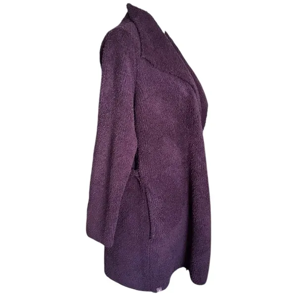 Barefoot Dreams CozyChic Plum Purple Knit Robe Size L Soft Lounge Sweater - Image 7