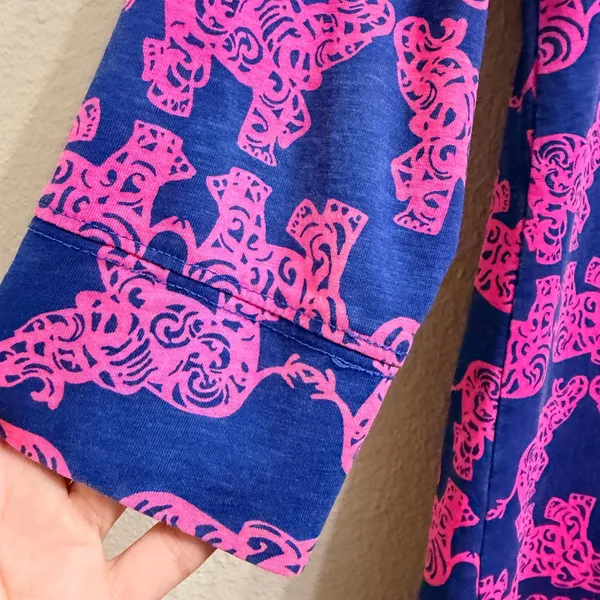 Lilly Pulitzer Marlowe "Pack Your Trunk" Mini Dress Medium Elephant Pima Cotton - Image 13