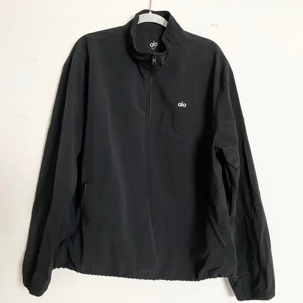 Alo Yoga Light Weight Takeaway Track Pullover Black M - Image 6