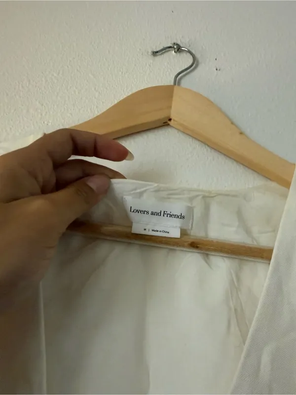 Lovers + Friends Cream Vest button down top - Image 4