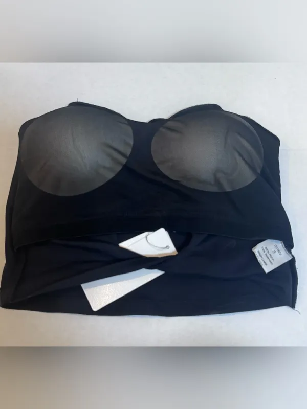 LUYAA Sports Bra Small Black Backless Twist Padded Strappy Yoga Workout Crop Top - Image 8