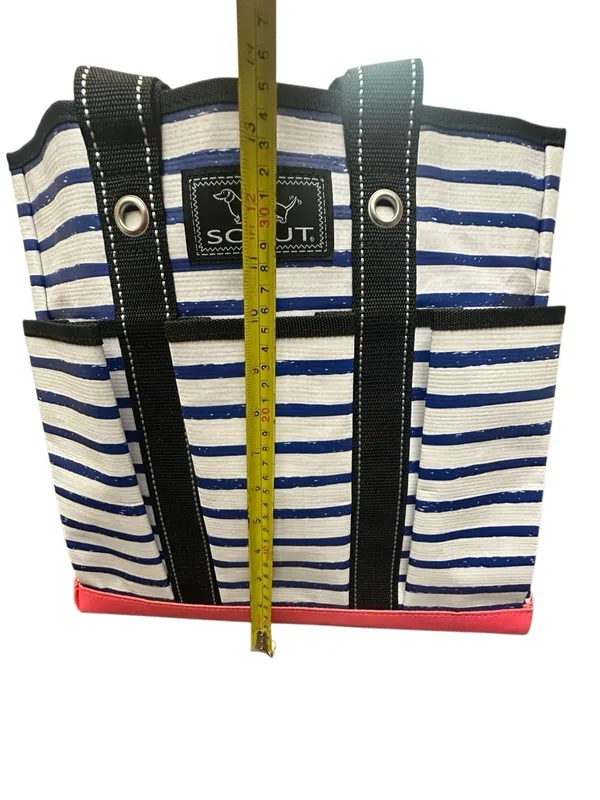 SCOUT blue and white striped utility tote bag - Image 3