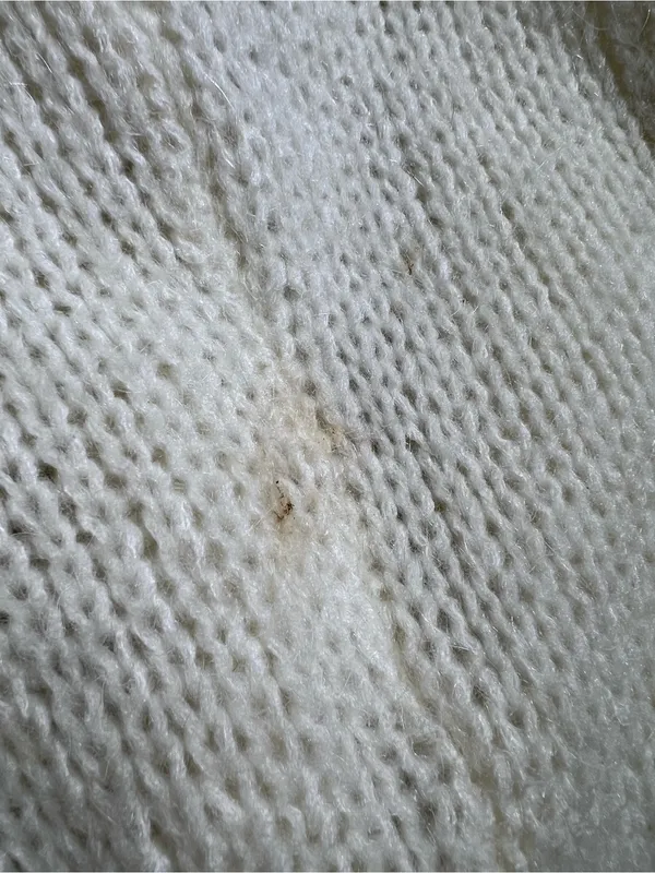 Cream Open Front Knit Mohair Blend Cardigan Sweater - Image 9