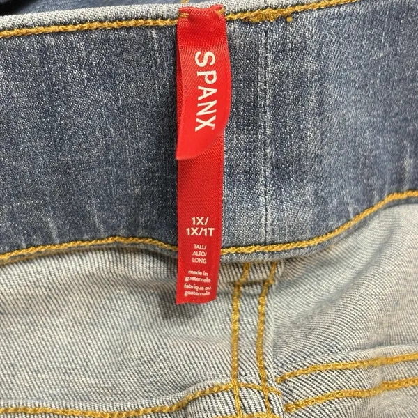 SPANX Jeans Womens 1X Tall Vintage Indigo High Rise Pull On Flare Leg - Image 6