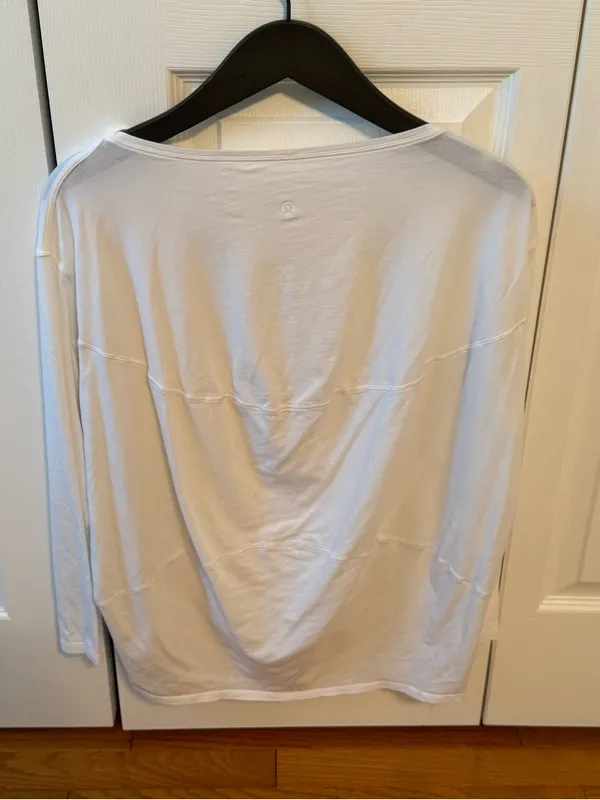 Lululemon LA Back in Action Long Sleeve in White - Image 3
