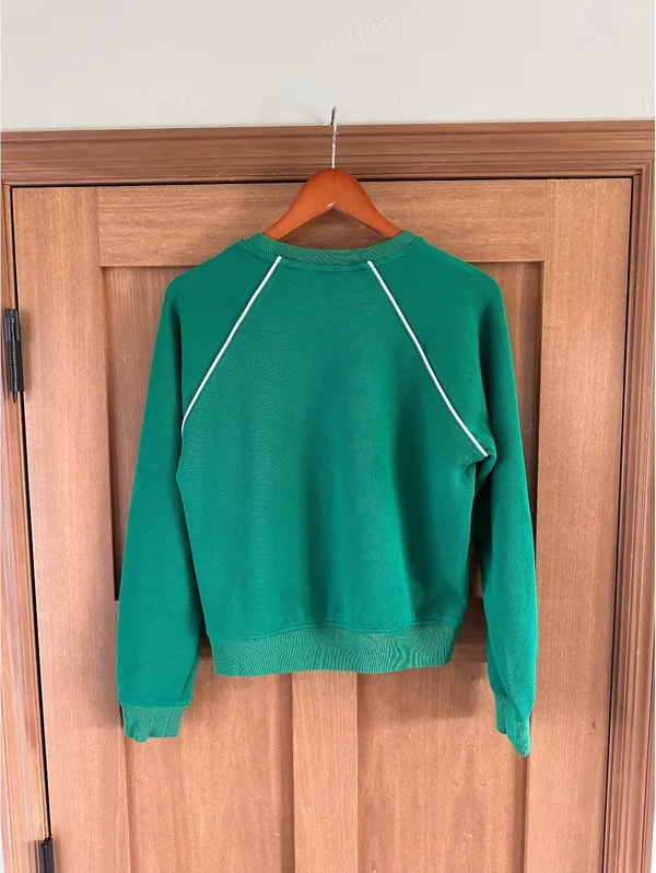 SPANX Airpiqué Long Sleeve Crewneck Top Field Green Women’s Small 21351R - Image 6