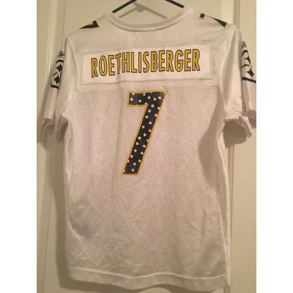 Reebok Pittsburg Steelers #7 Ben Roethlisberger Football Jersey Women's … - Image 9