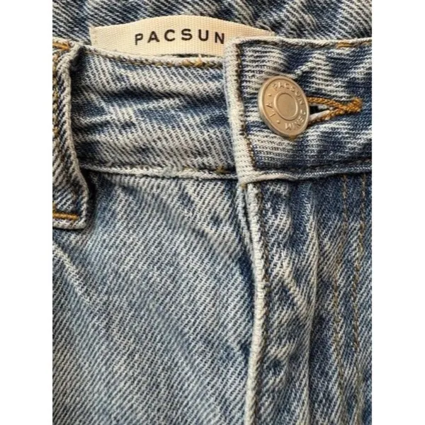 PacSun Womens‎ 90s Boyfriend Distressed Light Wash Jeans Size 26 Relaxed Fit - Image 4