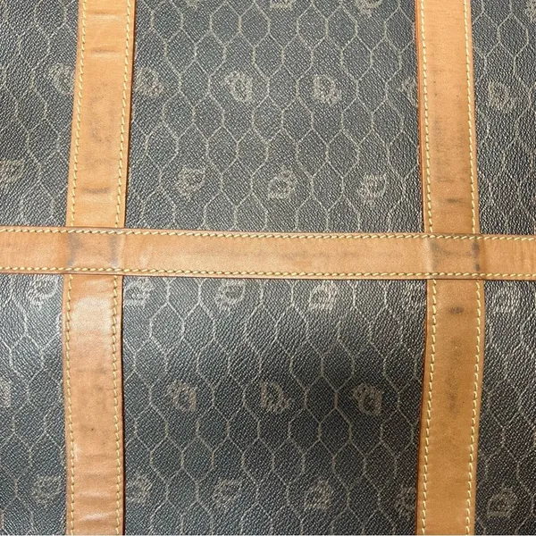 Christian Dior Black Honeycomb Trotter Boston Duffle Travel Bag 45cm - Image 8