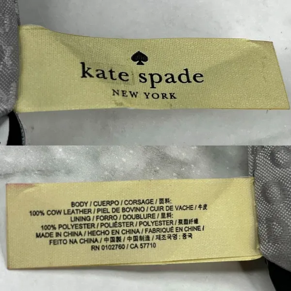Kate Spade Leila Triple Gusset Gray Leather Crossbody Purse - Image 7