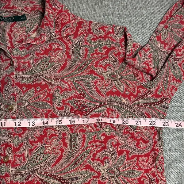 Lauren Ralph Lauren Paisley Red unisex pajama XL - Image 4